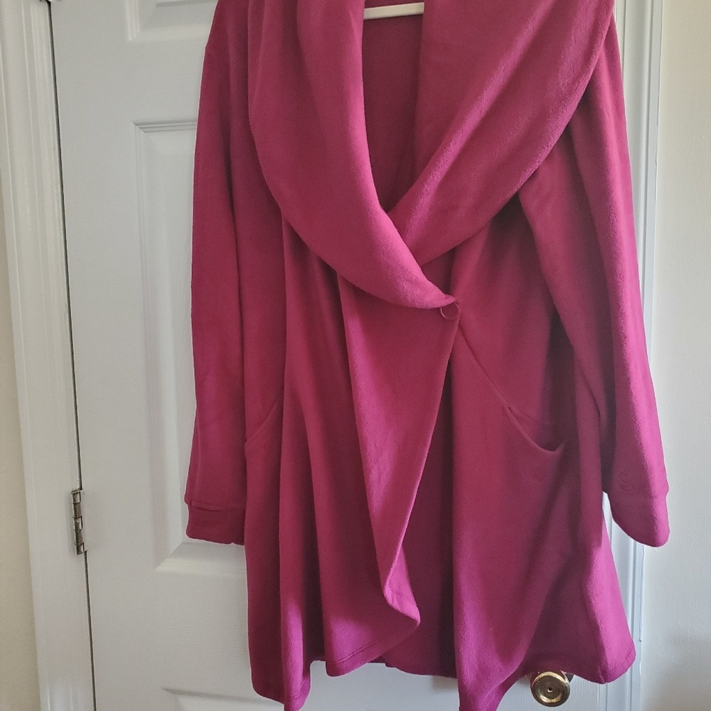 CUDDLE DUDS LARGE PLUSH CARDIGAN NEW W/OUT TAGS